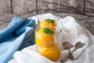 Tropical Frozen Fruit Yoghurt