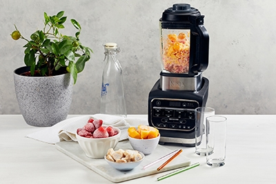 fruit in blender