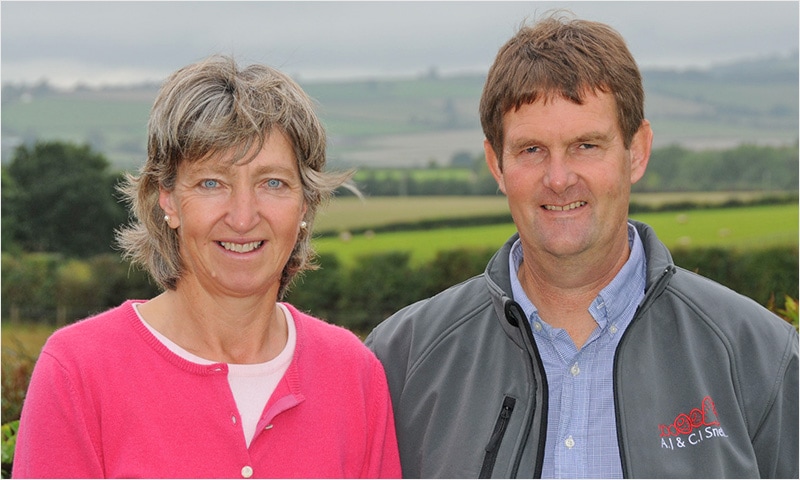 Christine and Anthony on the farm